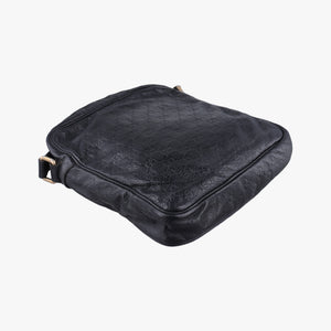 Pre-owned Gucci GG Imprime Messenger Black Leather 201448 shoulderbag | stylenewstar