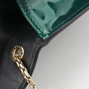 Pre-owned Bvlgari SERPENTI FOREVER Green Patent shoulderbag | stylenewstar
