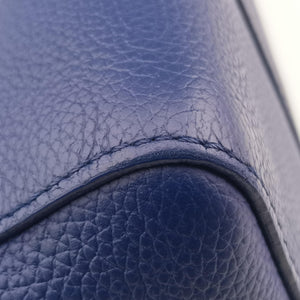 Pre-owned Louis Vuitton Everyday LV Blue×white leather M58747 shoulderbag | stylenewstar