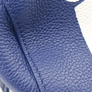 Pre-owned Louis Vuitton Everyday LV Blue×white leather M58747 shoulderbag | stylenewstar