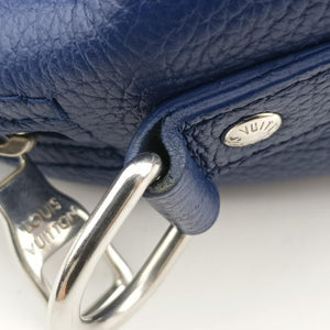 Pre-owned Louis Vuitton Everyday LV Blue×white leather M58747 shoulderbag | stylenewstar