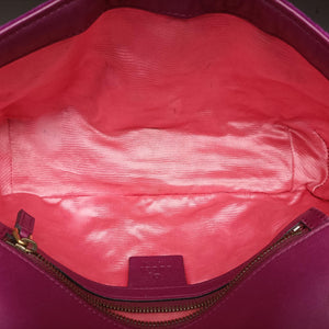 Pre-owned Gucci GG Marmont Purple velour 443497 shoulderbag | stylenewstar