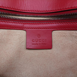 Pre-owned Gucci GG Marmont Red Leather 443497 shoulderbag | stylenewstar