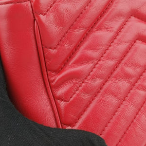 Pre-owned Gucci GG Marmont Red Leather 443497 shoulderbag | stylenewstar