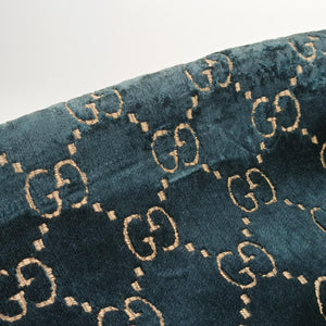Pre-owned Gucci GG Velvet Blue Tweed × Leather 574968 bum bag/waist bag | stylenewstar