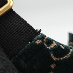 Pre-owned Gucci GG Velvet Blue Tweed × Leather 574968 bum bag/waist bag | stylenewstar
