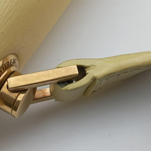 Pre-owned Celine LE Carre TAUPE BOX Yellow Leather shoulderbag | stylenewstar