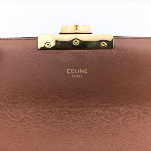 Pre-owned Celine TRIOMPHE Brown PVC coated canvas shoulderbag | stylenewstar