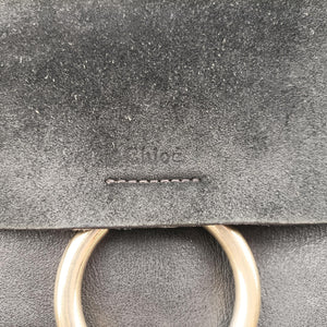 Pre-owned Chloe FAYE Black Leather × suede shoulderbag | stylenewstar