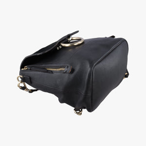 Pre-owned Chloe FAYE Black Leather × suede shoulderbag | stylenewstar