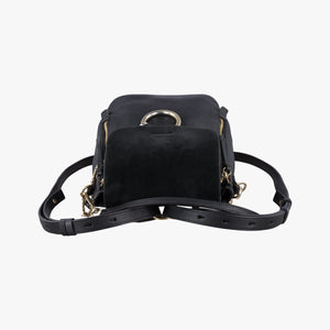 Pre-owned Chloe FAYE Black Leather × suede shoulderbag | stylenewstar