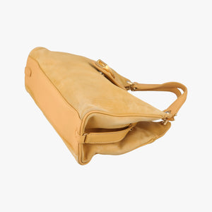 Pre-owned Gucci Stirrup Camel Suede 001.05 shoulderbag | stylenewstar