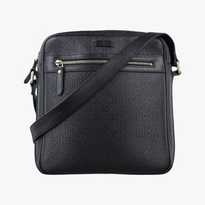 Pre-owned Gucci GG Imprime Messenger Black Leather 201448 shoulderbag | stylenewstar