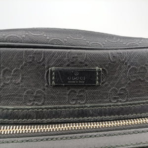 Pre-owned Gucci GG Imprime Messenger Black Leather 201448 shoulderbag | stylenewstar