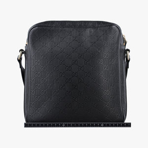 Pre-owned Gucci GG Imprime Messenger Black Leather 201448 shoulderbag | stylenewstar