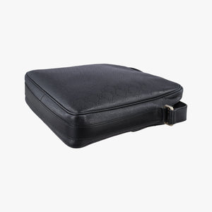 Pre-owned Gucci GG Imprime Messenger Black Leather 201448 shoulderbag | stylenewstar