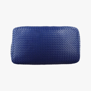 Pre-owned Bottega Veneta Intrecciato Briefcase Blue lambskin handbag | stylenewstar