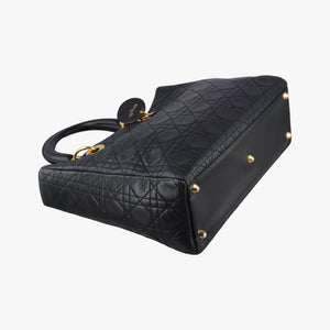 Vintage Christian Dior Lady Dior Black lambskin handbag | stylenewstar