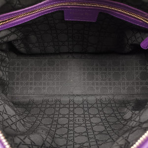 Pre-owned Christian Dior Lady Dior Purple lambskin handbag | stylenewstar