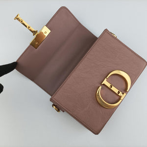 Pre-owned Christian Dior 30 MONTAIGNE Pink Leather shoulderbag | stylenewstar