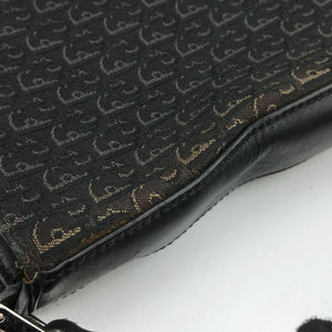 Pre-owned Christian Dior Street Chic Black canvasxleather shoulderbag | stylenewstar
