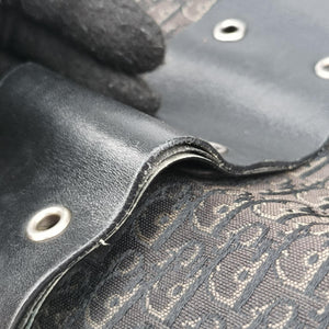 Pre-owned Christian Dior Street Chic Black canvasxleather shoulderbag | stylenewstar