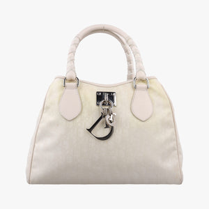 Pre-owned Christian Dior Lovely Beige Canvas × Leather handbag | stylenewstar
