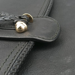 Pre-owned Gucci Marrakech Black Leather 257032 shoulderbag | stylenewstar