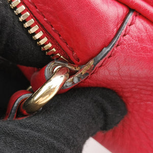 Pre-owned Gucci Soho Red Leather 308364 shoulderbag | stylenewstar