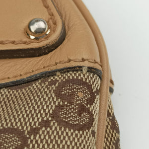 Pre-owned Gucci Indy Babouska Brown canvas 185566 handbag | stylenewstar