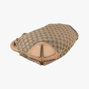 Pre-owned Gucci Indy Babouska Brown canvas 185566 handbag | stylenewstar