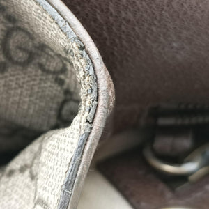 Pre-owned Gucci GG Supreme Bee Brown PVC coated canvas 450950 handbag | stylenewstar