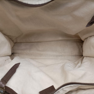 Pre-owned Gucci GG Supreme Bee Brown PVC coated canvas 450950 handbag | stylenewstar