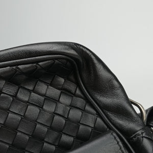 Pre-owned Bottega Veneta Intrecciato Black lambskin shoulderbag | stylenewstar