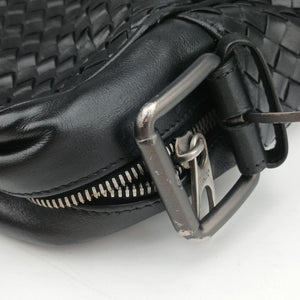 Pre-owned Bottega Veneta Intrecciato Black lambskin shoulderbag | stylenewstar