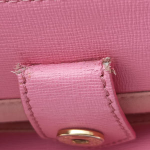 Pre-owned Fendi Petite 2 JOURS Black×Pink×Beige Leather 8BR253 shoulderbag | stylenewstar
