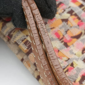 Pre-owned Fendi Zucchino Brown×Multicolour canvas 8BH214 handbag | stylenewstar