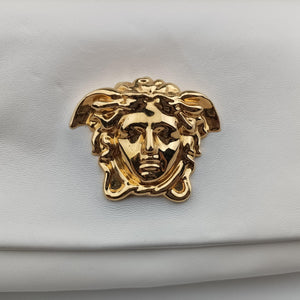Vintage VERSACE Palazzo Medusa White leather shoulderbag | stylenewstar