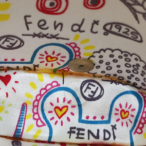 Vintage Fendi Embossed Logo Yellow lambskin 3M9219 shoulderbag | stylenewstar
