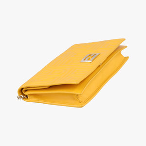 Vintage Fendi Embossed Logo Yellow lambskin 3M9219 shoulderbag | stylenewstar