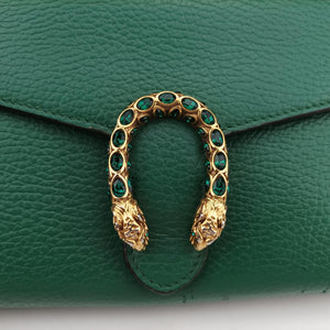 Pre-owned Gucci Dionysus Green Leather 401231 shoulderbag | stylenewstar