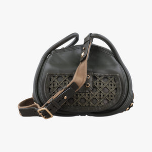 Pre-owned Christian Dior Lattice Messenger Green leather shoulderbag | stylenewstar