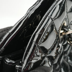 Pre-owned Chanel Mademoiselle Bowling Black Patent Leather A50561 shoulderbag | stylenewstar