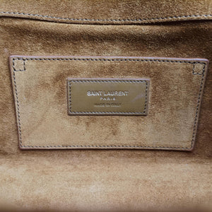 Pre-owned Yves Saint Laurent MONOGRAM fringe Brown suede 381668 shoulderbag | stylenewstar