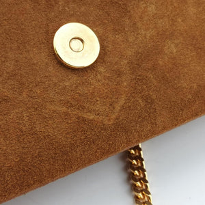 Pre-owned Yves Saint Laurent MONOGRAM fringe Brown suede 381668 shoulderbag | stylenewstar