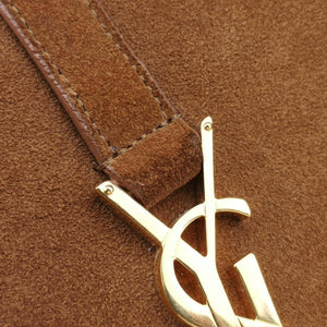 Pre-owned Yves Saint Laurent MONOGRAM fringe Brown suede 381668 shoulderbag | stylenewstar