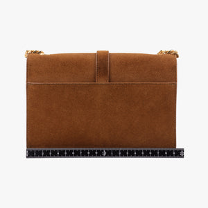 Pre-owned Yves Saint Laurent MONOGRAM fringe Brown suede 381668 shoulderbag | stylenewstar