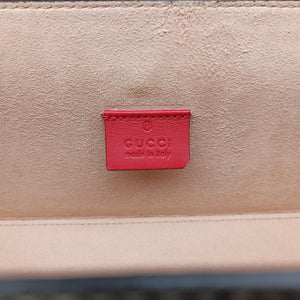 Pre-owned Gucci GG flora Padlock Bamboo beige×red×multi PVC coated canvas×Leather 603221 shoulderbag | stylenewstar