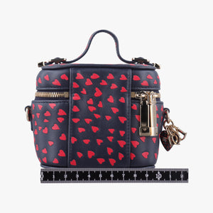Pre-owned Christian Dior Micro Lady Dior Vanity Case Black×red Leather shoulderbag | stylenewstar