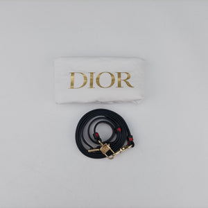 Pre-owned Christian Dior Micro Lady Dior Vanity Case Black×red Leather shoulderbag | stylenewstar